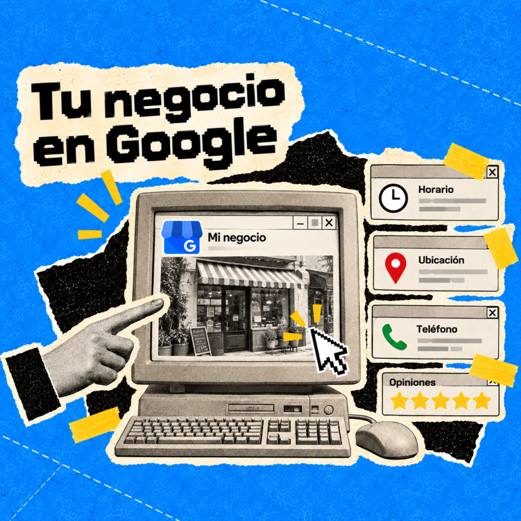 Perfil de Negocio de Google con horario, ubicación, teléfono y reseñas, elementos clave del SEO local